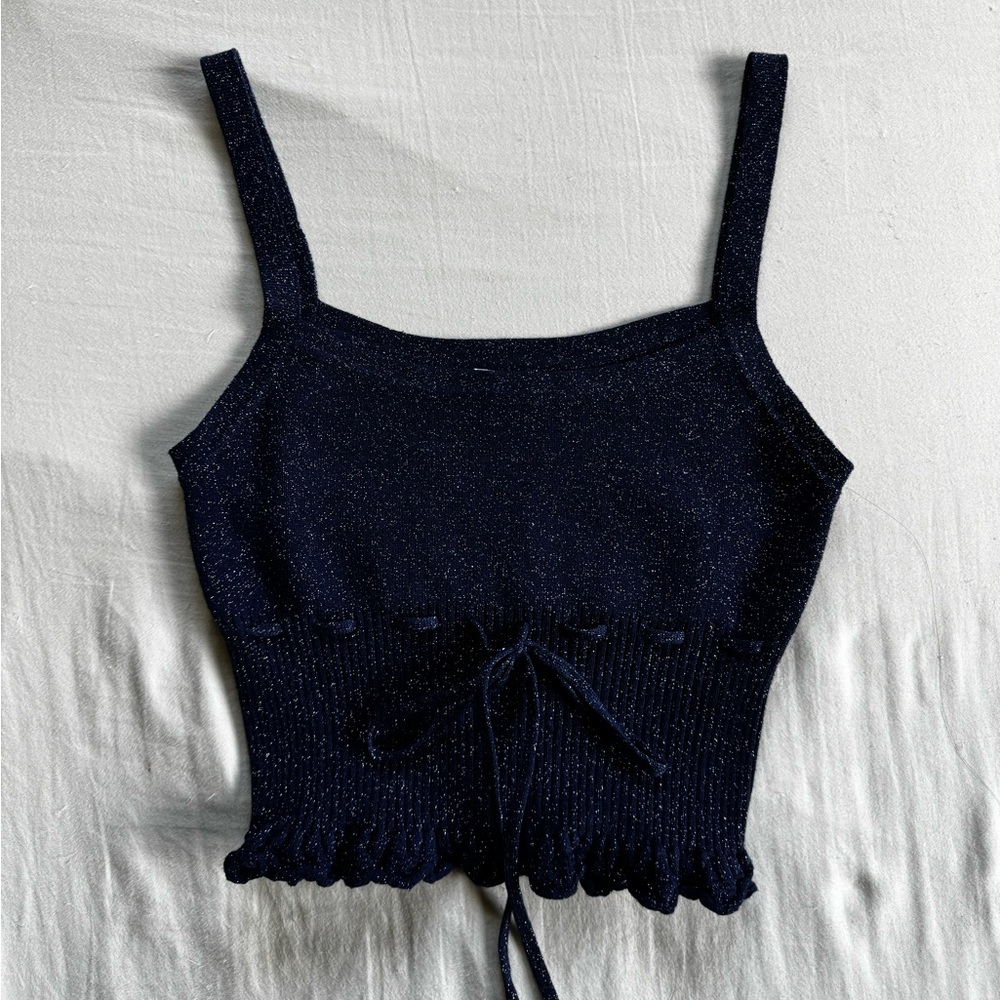 LA Hearts Navy Knit Tank